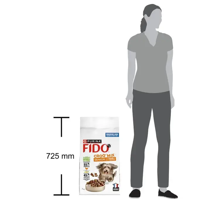 FIDO® CROQ’ MIX® Adulte Au Poulet & aux Légumes - Croquettes pour Chien