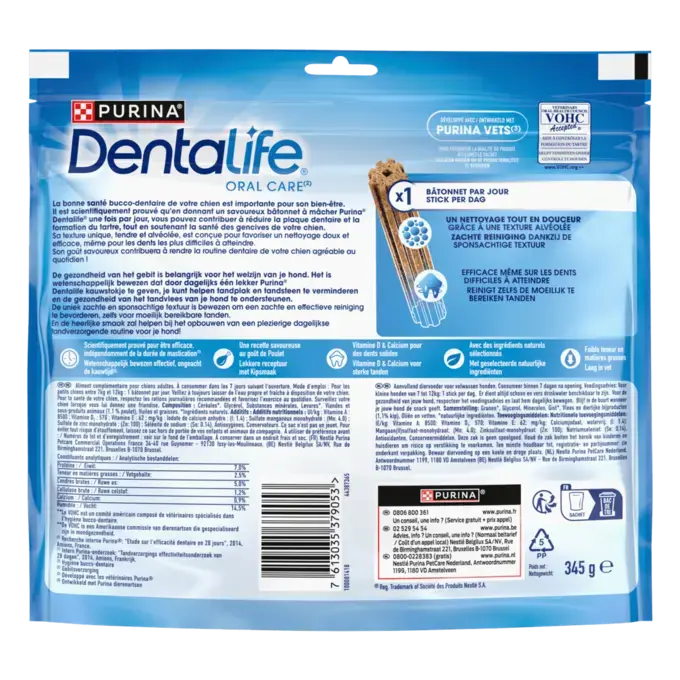 Bâtonnets à mâcher pour chien de grande taille PURINA® DentaLife® Daily
