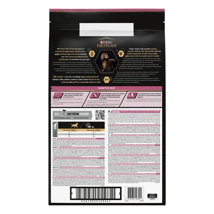 PURINA® PRO PLAN® SMALL & MINI ADULT SENSITIVE SKIN - RICHE EN SAUMON - Croquettes pour petit chien à la peau sensible