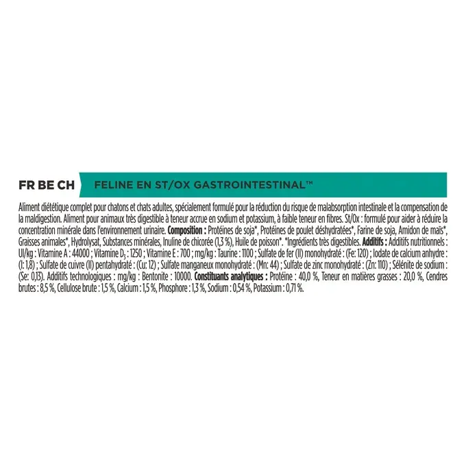 Purina® PRO PLAN® Veterinary Diets Feline EN St/Ox Gastrointestinal - Croquettes pour Chat souffrant de Troubles Digestifs