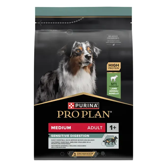 PURINA® PRO PLAN® MEDIUM ADULT SENSITIVE DIGESTION - RICHE EN AGNEAU - Croquettes pour chien à la digestion sensible
