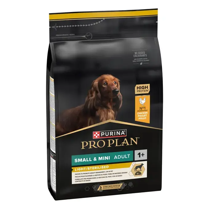 PURINA® PRO PLAN® SMALL & MINI ADULT LIGHT / STERILISED - RICHE EN POULET - Croquettes pour petit chien stérilisé ou en surpo