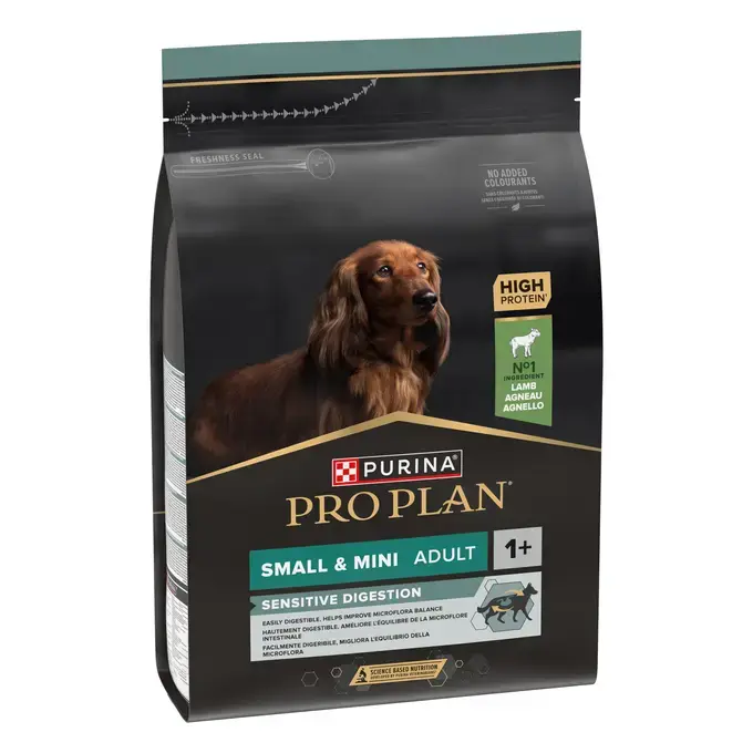 PURINA® PRO PLAN® SMALL & MINI ADULT SENSITIVE DIGESTION - RICHE EN AGNEAU - Croquettes pour petit chien à la digestion sensi