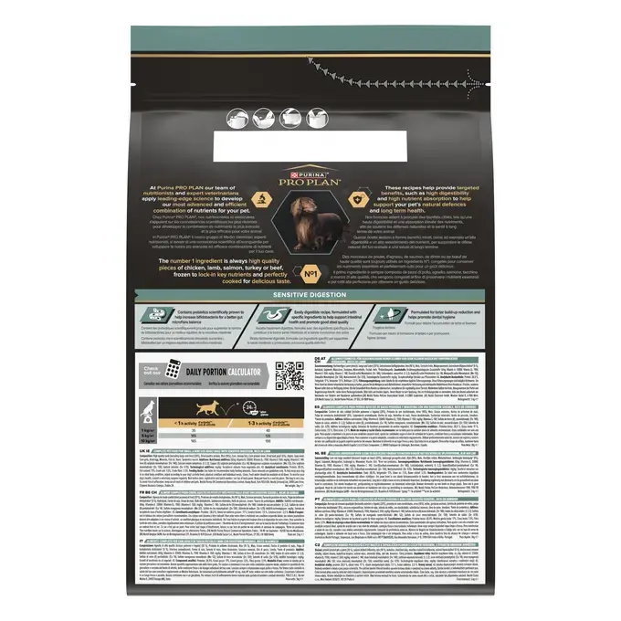 PURINA® PRO PLAN® SMALL & MINI ADULT SENSITIVE DIGESTION - RICHE EN AGNEAU - Croquettes pour petit chien à la digestion sensi