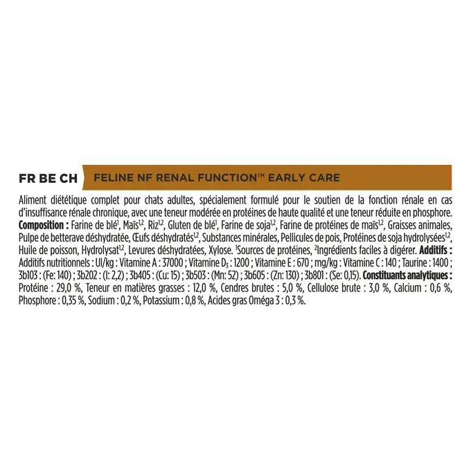 Purina® PRO PLAN® Veterinary Diets Feline NF Renal Function Early Care - Croquettes pour Chat souffrant d'Insuffisance Rénale