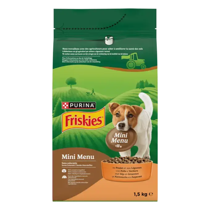 Friskies® Mini Menu Poulet - Croquettes pour petit chien