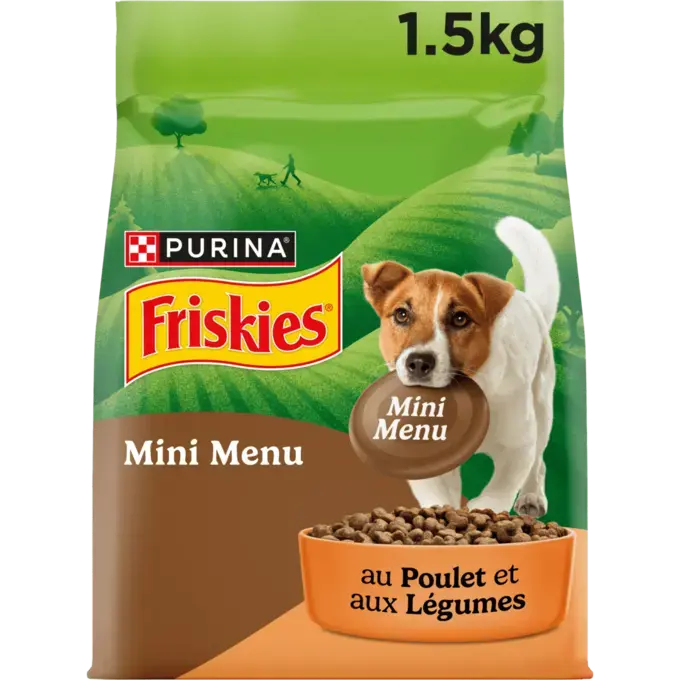 Friskies® Mini Menu Poulet - Croquettes pour petit chien