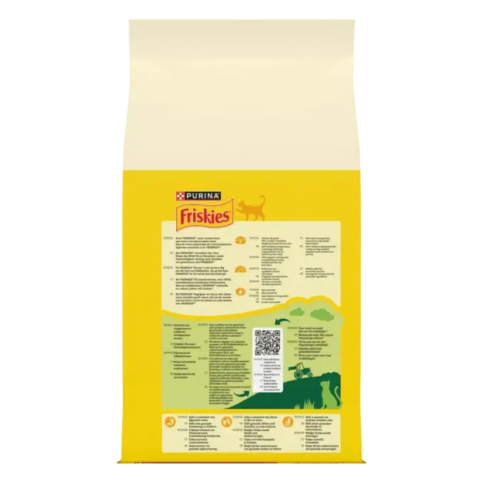 FRISKIES® CHAT ADULTE - Croquettes avec un délicieux mélange de Bœuf et de Poulet avec des Légumes
