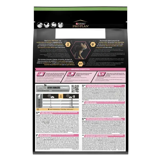 Purina® Pro Plan® Sterilised Adult DELICATE DIGESTION, Riche en Poulet - Croquettes pour Chat Stérilisé aidant au soutient d'