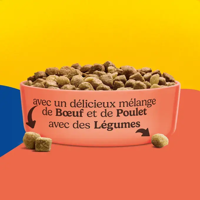 FRISKIES® pour CHAT STÉRILISÉ 3KG - Croquettes avec un délicieux mélange de Bœuf et de Poulet avec des Légumes
