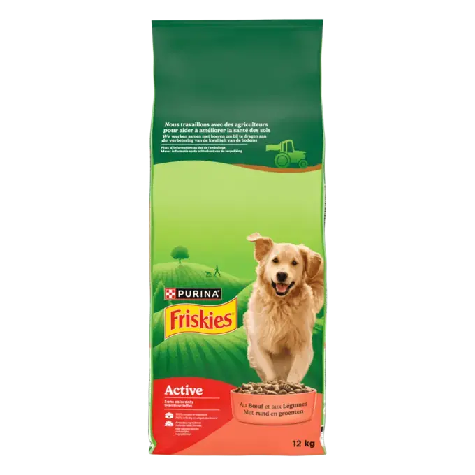 Friskies® Active - Croquettes au bœuf pour chien actif