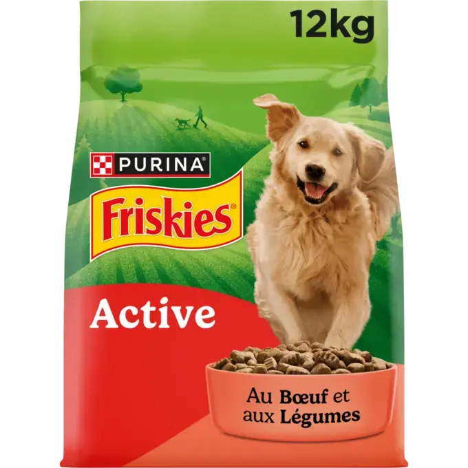 Friskies® Active - Croquettes au bœuf pour chien actif