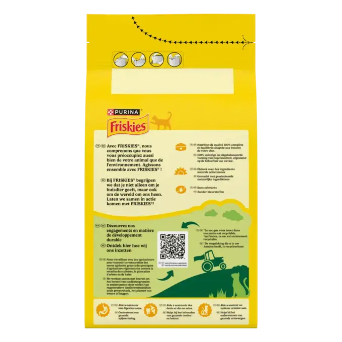 FRISKIES® CHAT ADULTE - Croquettes au Saumon et aux Légumes