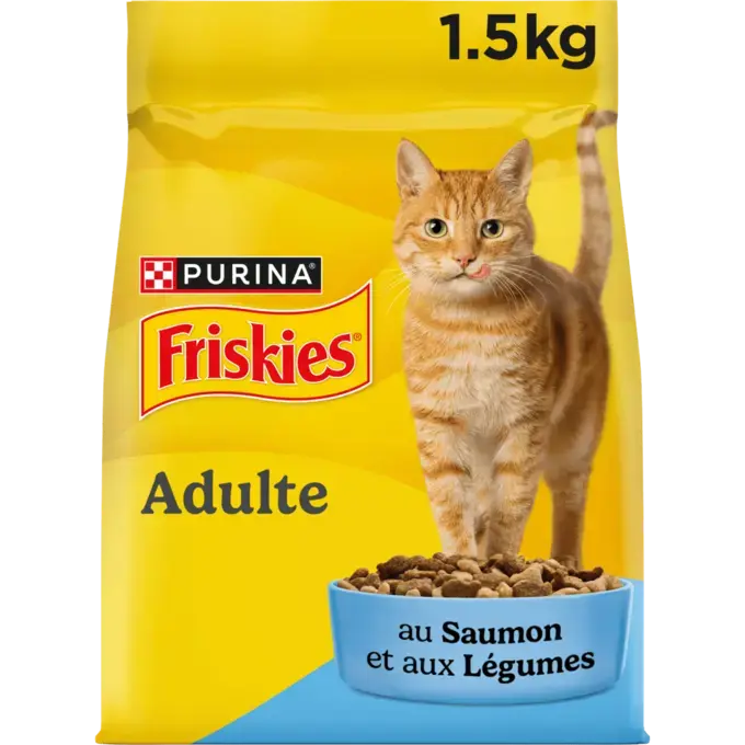 FRISKIES® CHAT ADULTE - Croquettes au Saumon et aux Légumes