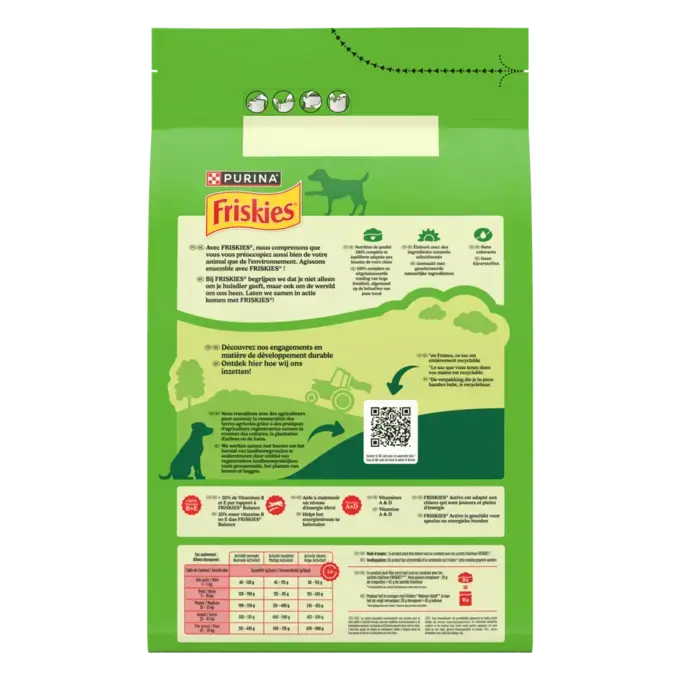 Friskies® Active - Croquettes au bœuf pour chien actif