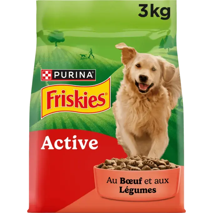 Friskies® Active - Croquettes au bœuf pour chien actif