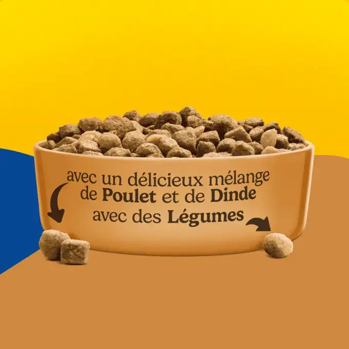 FRISKIES® pour chat Stérilisé - Croquettes avec un délicieux mélange de Poulet et de Dinde et avec des Légumes