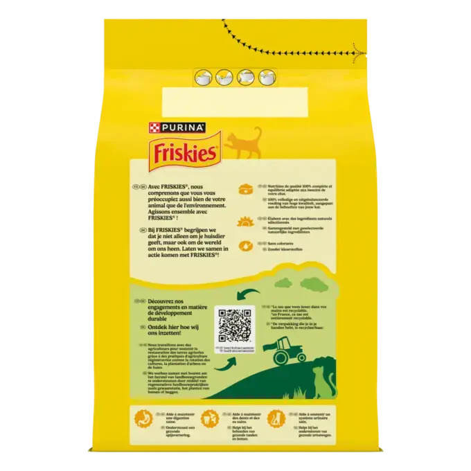 FRISKIES® CHAT ADULTE 3KG – Croquettes avec du Poisson de Mer et des Légumes