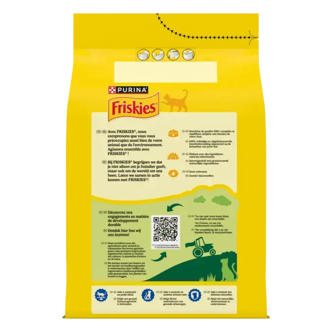 FRISKIES® pour chat Stérilisé 1,5kg - Croquettes avec du Saumon et aux Légumes