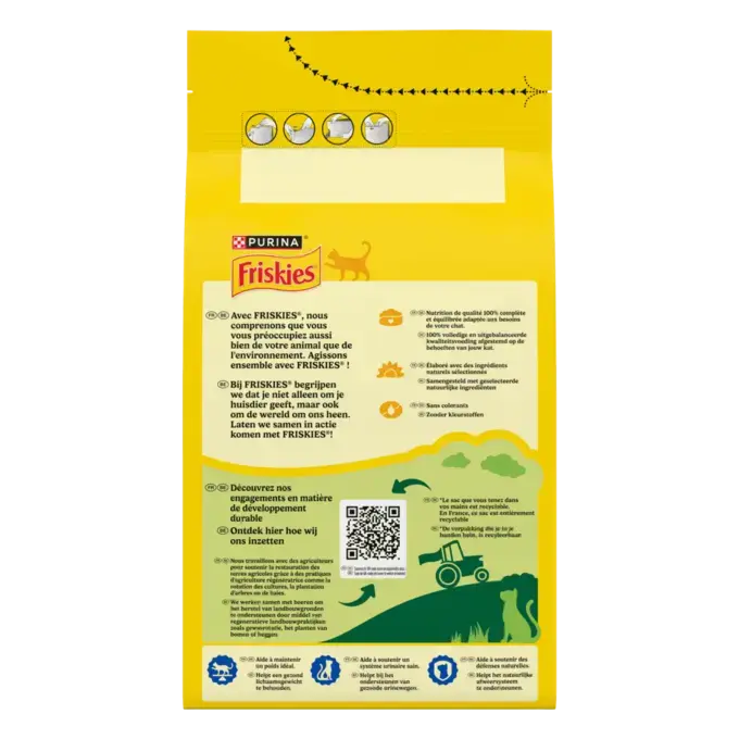 FRISKIES® pour chat Stérilisé 1,5kg - Croquettes avec du Saumon et aux Légumes