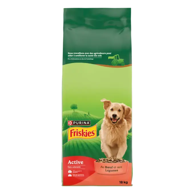 Friskies® Active - Croquettes au bœuf pour chien actif