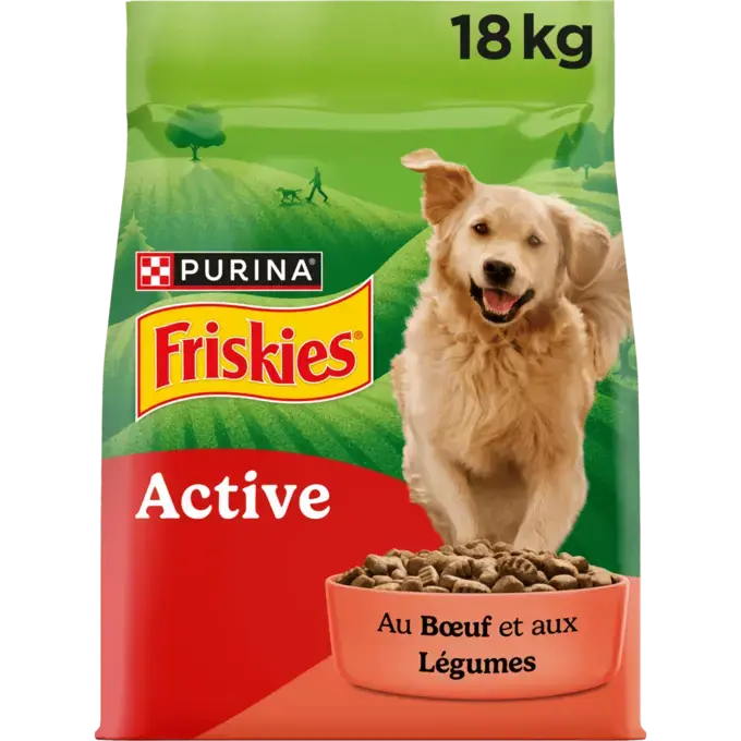 Friskies® Active - Croquettes au bœuf pour chien actif