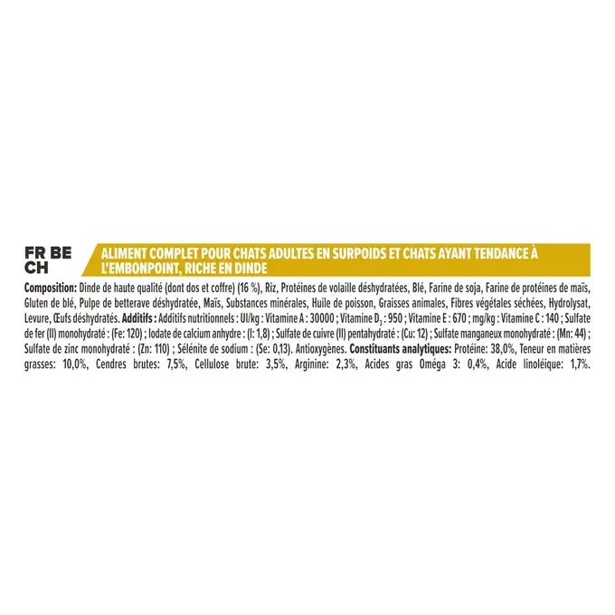  Purina® Pro Plan® Light Adult Avec Optilight® Riche En Dinde