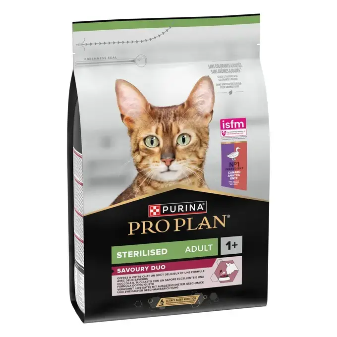Purina® Pro Plan® Sterilised Adult Savoury Duo - Riche en Canard et Au Foie