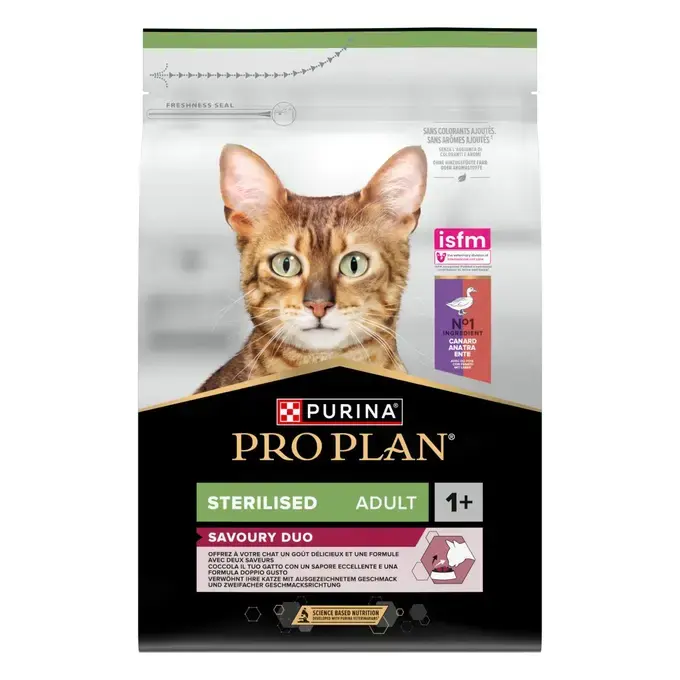 Purina® Pro Plan® Sterilised Adult Savoury Duo - Riche en Canard et Au Foie