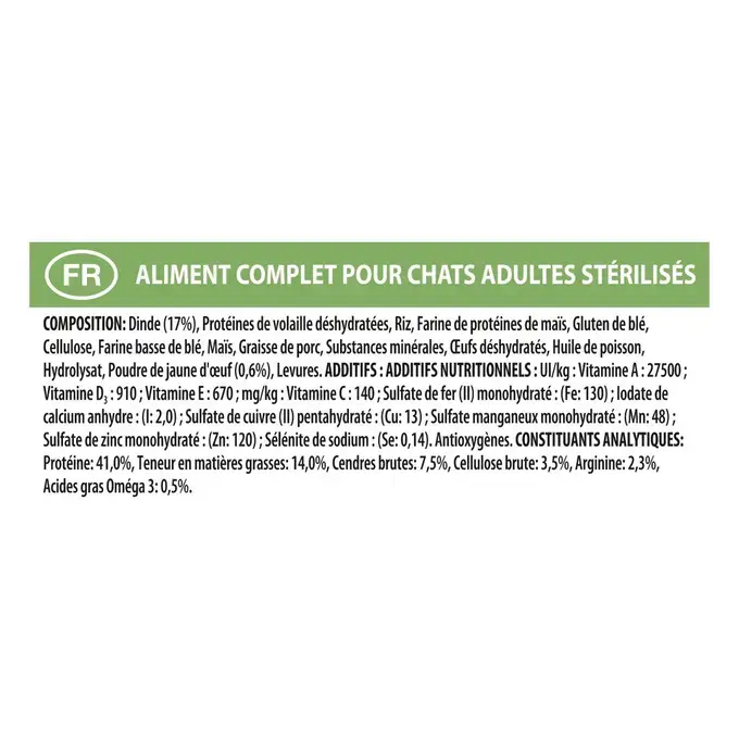 PRO PLAN LIVECLEAR Sterilised Adult 1+ à la Dinde