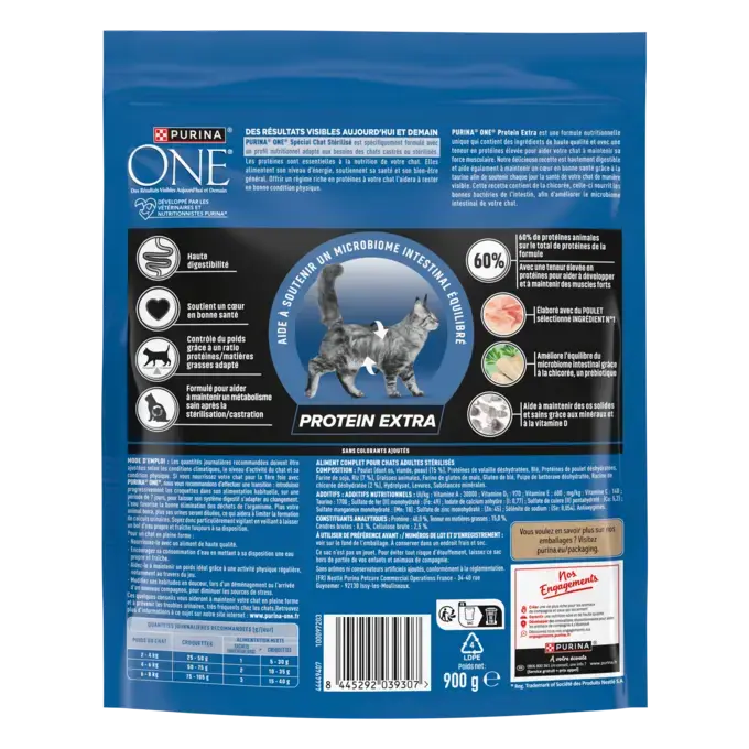 PURINA® ONE® Protein Extra, Élaboré avec du poulet sélectionné - croquettes pour chat