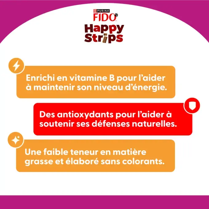 FIDO ® Happy Strips 120g – Friandise pour chien