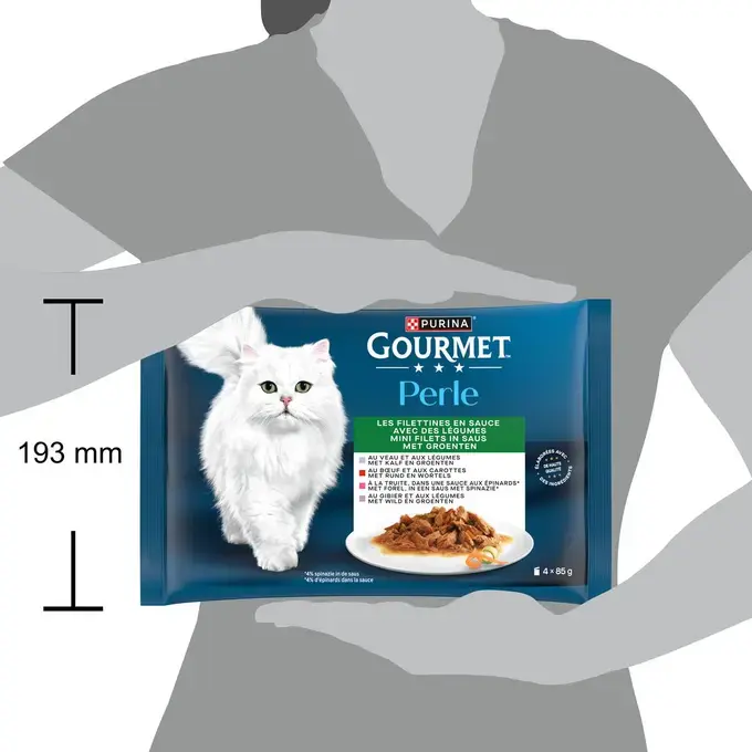 GOURMET® PERLE Les Filettines en Sauce avec des Légumes - Sachets pour chat