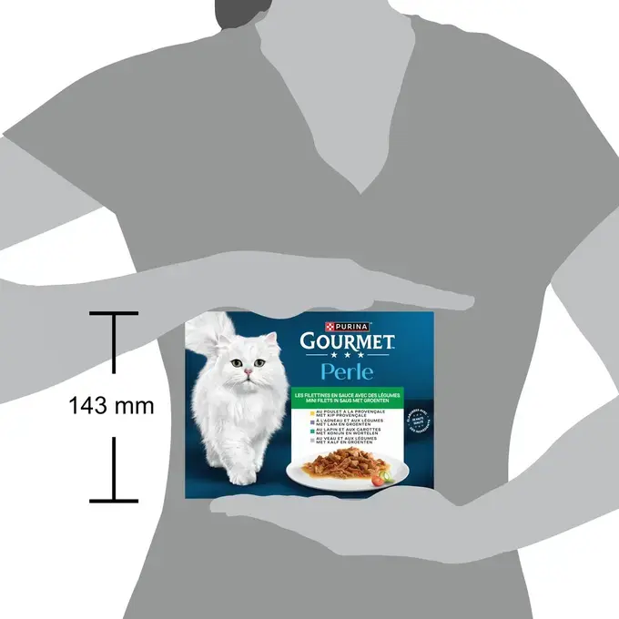 GOURMET® PERLE Les Filettines avec des Légumes en Sauce - Sachets pour chat