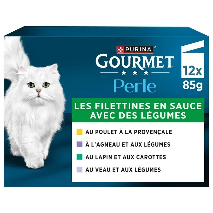 GOURMET® PERLE Les Filettines avec des Légumes en Sauce - Sachets pour chat