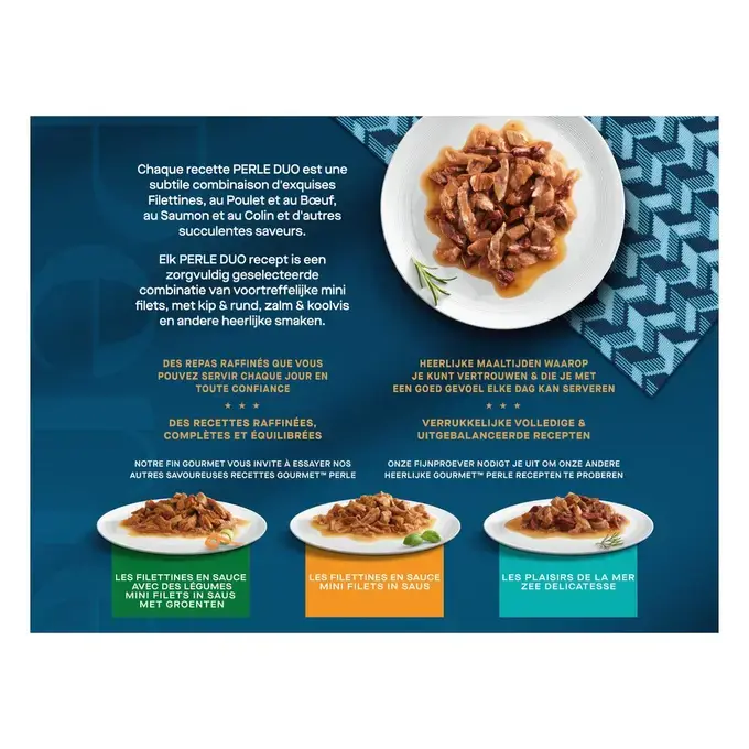 GOURMET® PERLE DUO Terre et Mer - Sachets pour chat