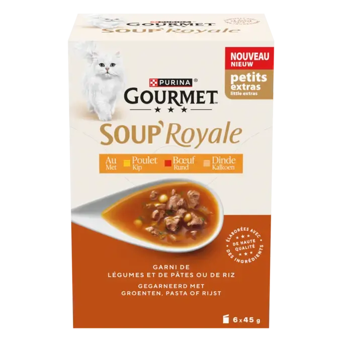 GOURMET™ Soup' Royale au Bœuf, au Poulet ou à la Dinde, garni de légumes et de pâtes ou de riz