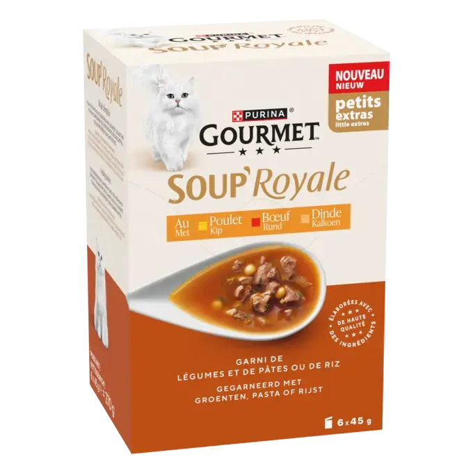 GOURMET™ Soup' Royale au Bœuf, au Poulet ou à la Dinde, garni de légumes et de pâtes ou de riz