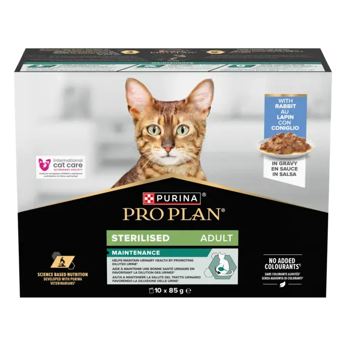 PURINA® PRO PLAN® Adult STERILISED MAINTENANCE au Lapin en Sauce