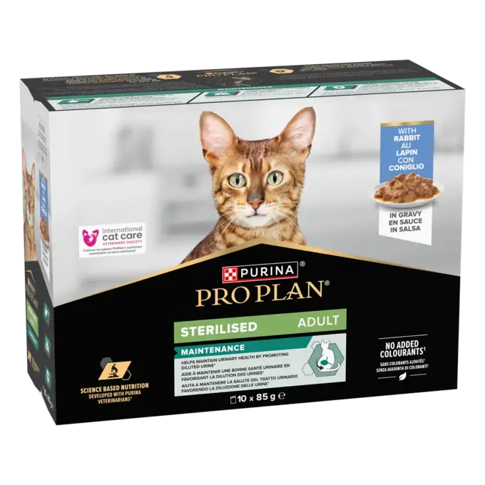 PURINA® PRO PLAN® Adult STERILISED MAINTENANCE au Lapin en Sauce