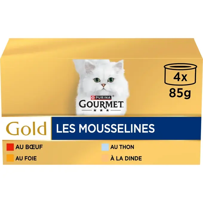 GOURMET® GOLD Les Mousselines au Thon - Boîtes pour chat