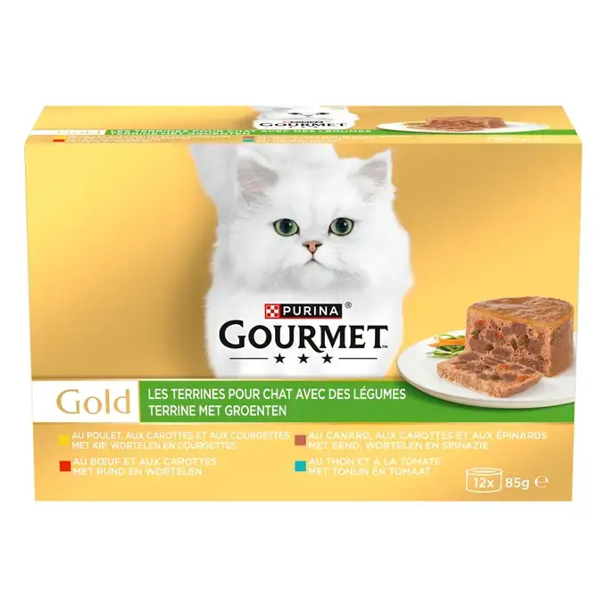 GOURMET® GOLD Les Terrines avec des Légumes - Boîtes pour chat