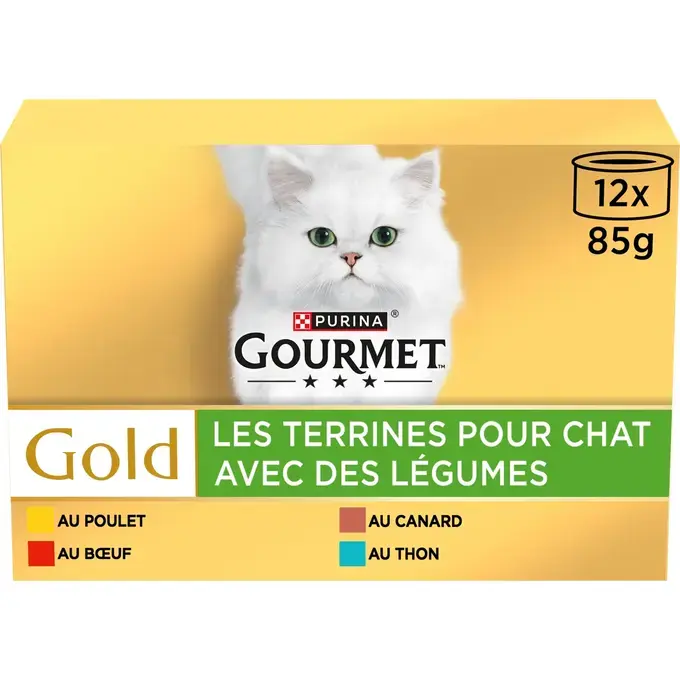 GOURMET® GOLD Les Terrines avec des Légumes - Boîtes pour chat