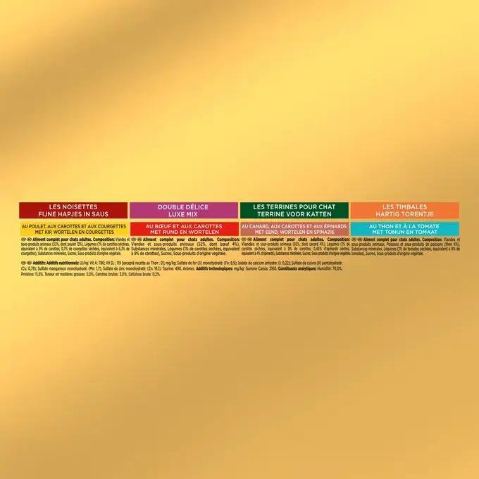 GOURMET® GOLD Les Terrines avec des Légumes - Boîtes pour chat