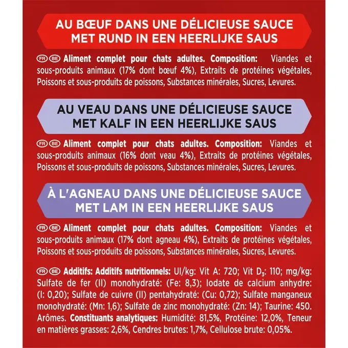 GOURMET® Mon Petit Intense Sélection à la Viande (Boeuf, Agneau et Veau)