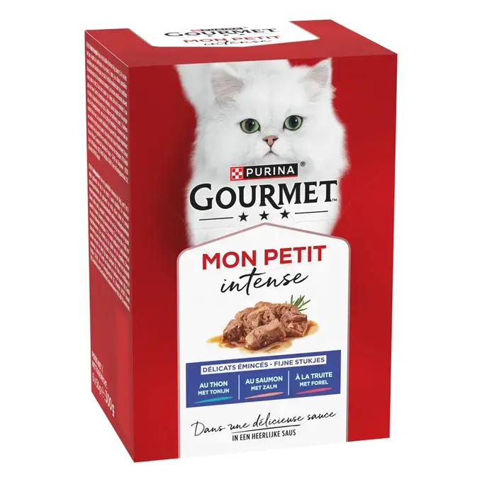 GOURMET® Mon Petit Intense Sélection aux Poissons (Thon, Saumon et Truite)