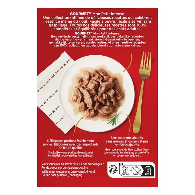 GOURMET® Mon Petit Intense Sélection aux Poissons (Thon, Saumon et Truite)