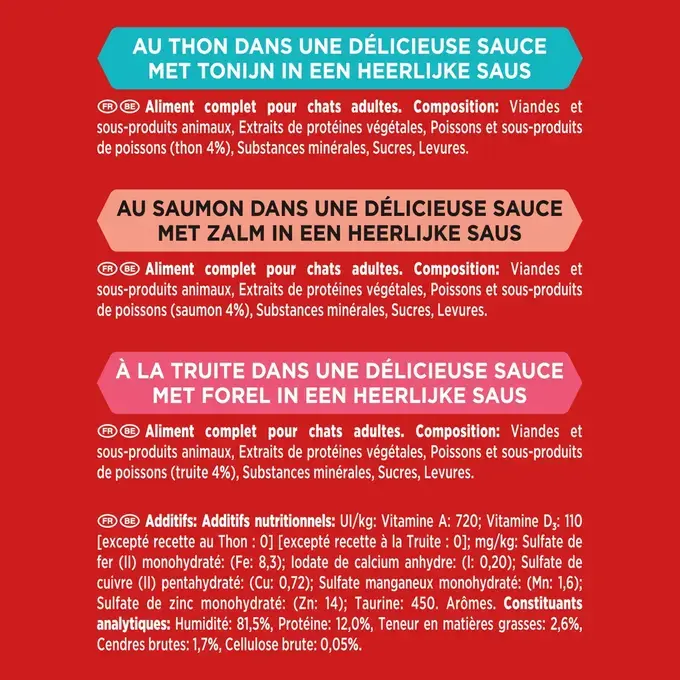 GOURMET® Mon Petit Intense Sélection aux Poissons (Thon, Saumon et Truite)