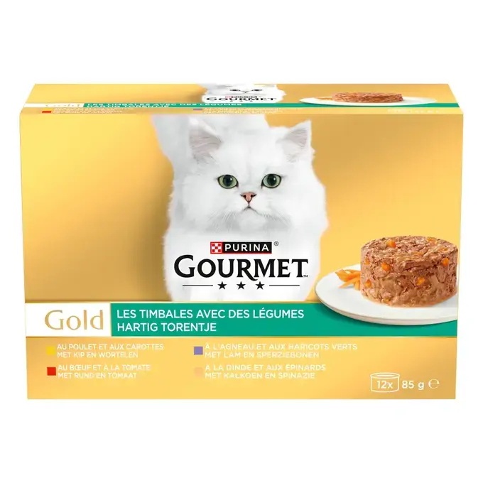GOURMET® GOLD Les Timbales avec des Légumes - Boîtes pour chat