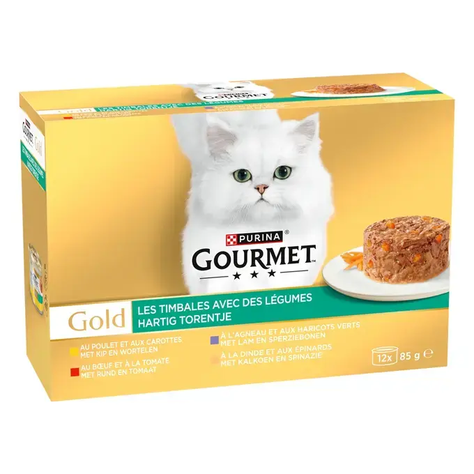 GOURMET® GOLD Les Timbales avec des Légumes - Boîtes pour chat